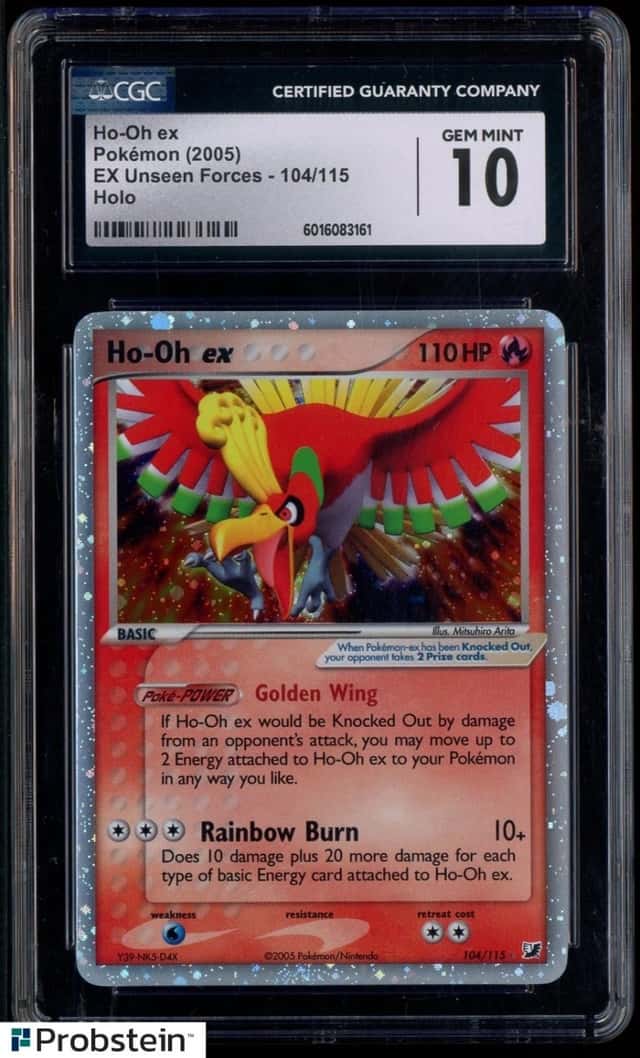2005 Pokemon Ex Unseen Forces #104/115 Ho-oh Ex Holo CGC 10 GEM MINT