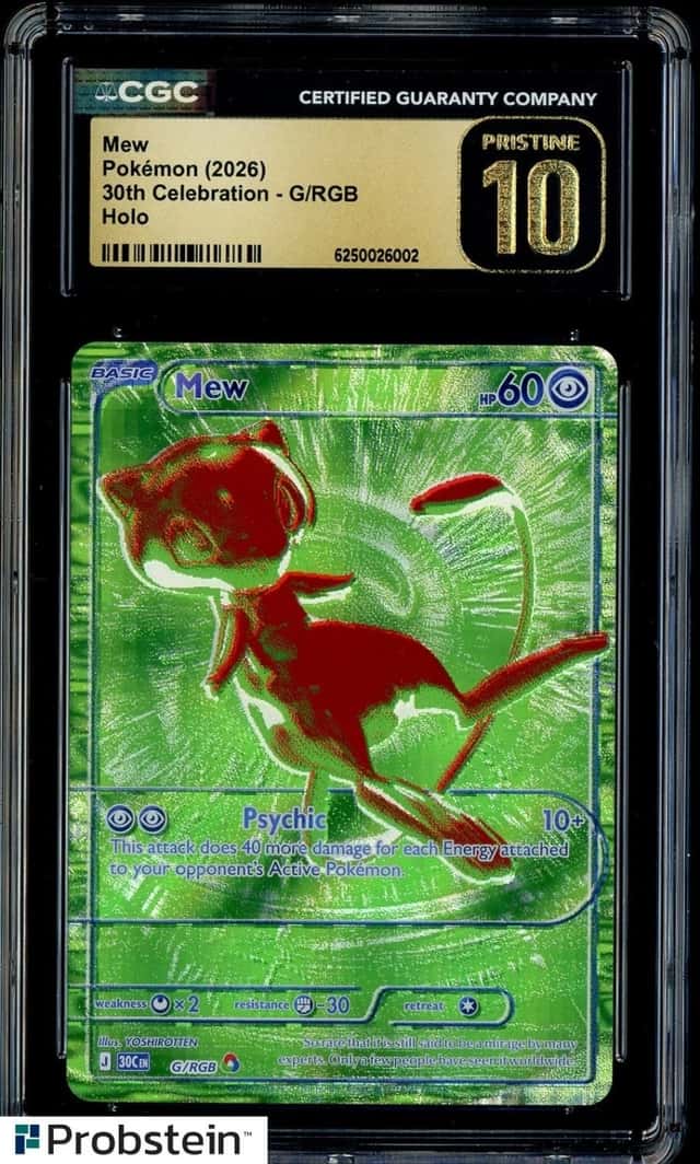 2026 POKEMON 30C EN-30TH CELEBRATION #G MEW RGB RARE CGC 10 PRISTINE