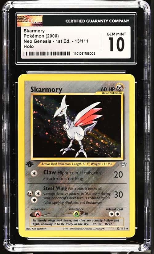 2000 Pokemon Neo Genesis 1st Edition #13/111 Skarmory Holo CGC 10 GEM MINT