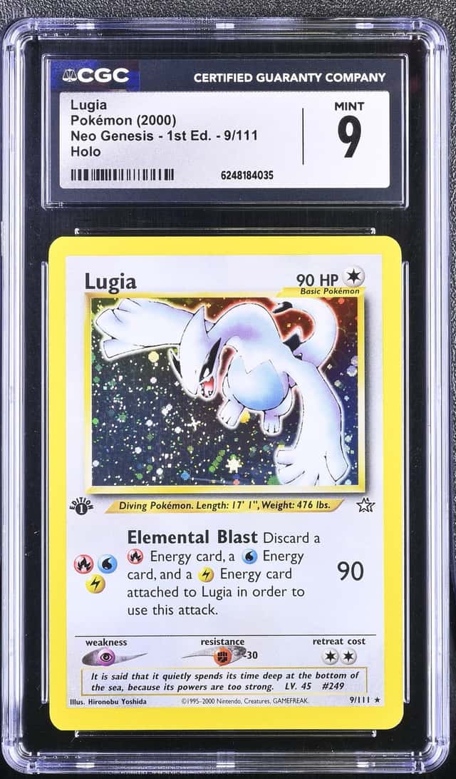 2000 POKEMON NEO GENESIS 1ST EDITION #9/111 LUGIA HOLO CGC 9 MINT