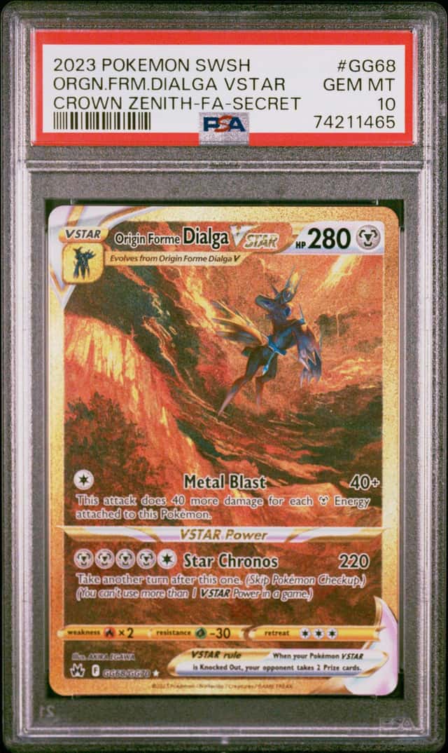 2023 Pokemon SWSH Crown Zenith Origin Forme Dialga Vstar PSA 10