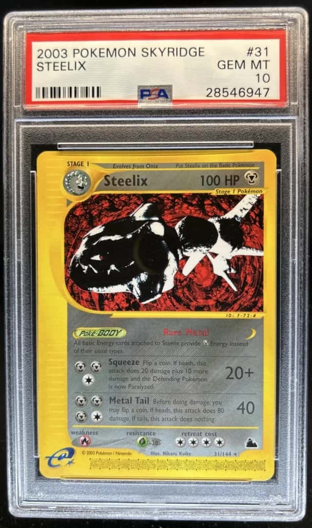2003 Pokemon Skyridge Steelix #31/144 PSA 10 GEM MINT