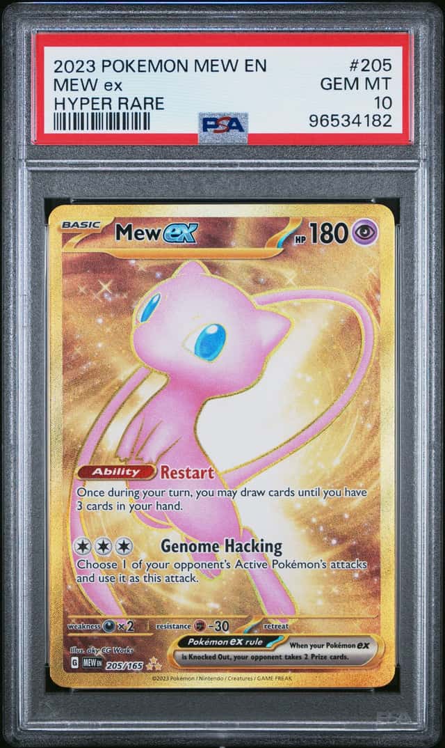 2023 POKEMON MEW EN-151 HYPER RARE #205 MEW EX PSA 10