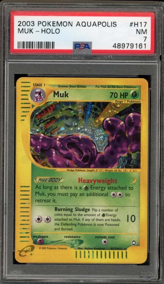 Pokemon Muk Holo Aquapolis H17/147 PSA 7