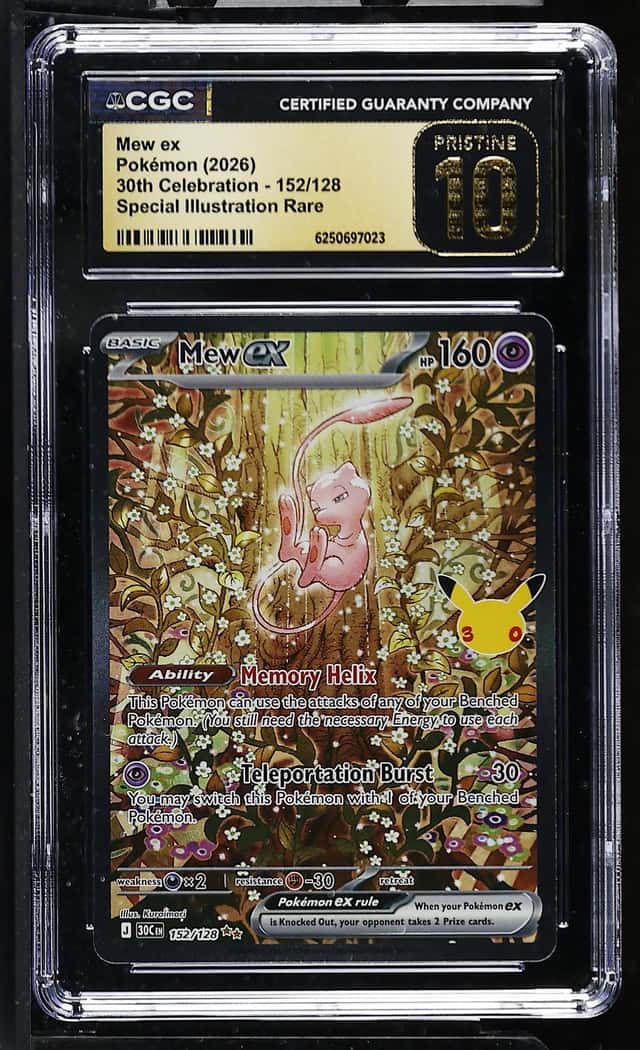 Pokémon Mew ex 2026 30th Celebration 152/128 Special Illus Rare CGC PRISTINE 10