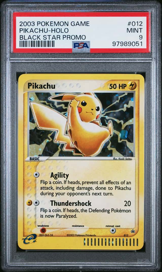 Pikachu 012 Black Star Promo Holo 2003 Pokemon PSA 9