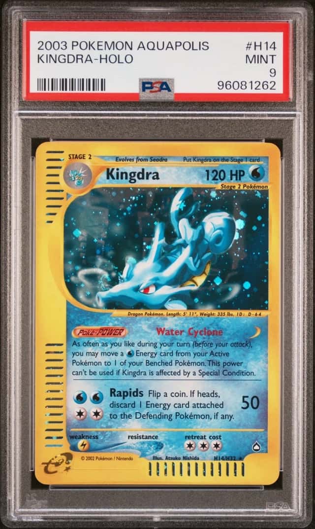 Pokemon Kingdra Holo Aquapolis H14/147 PSA 9 Mint