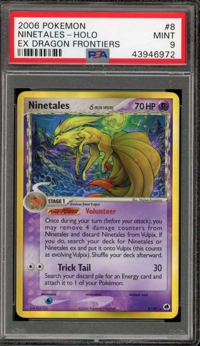 Pokemon Ninetales Holo Dragon Frontiers 8/101 PSA 9 Mint