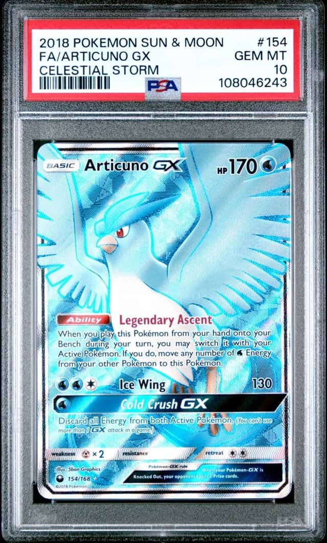 Pokemon Articuno Gx Celestial Storm 154/168 PSA 10 Gem Mint