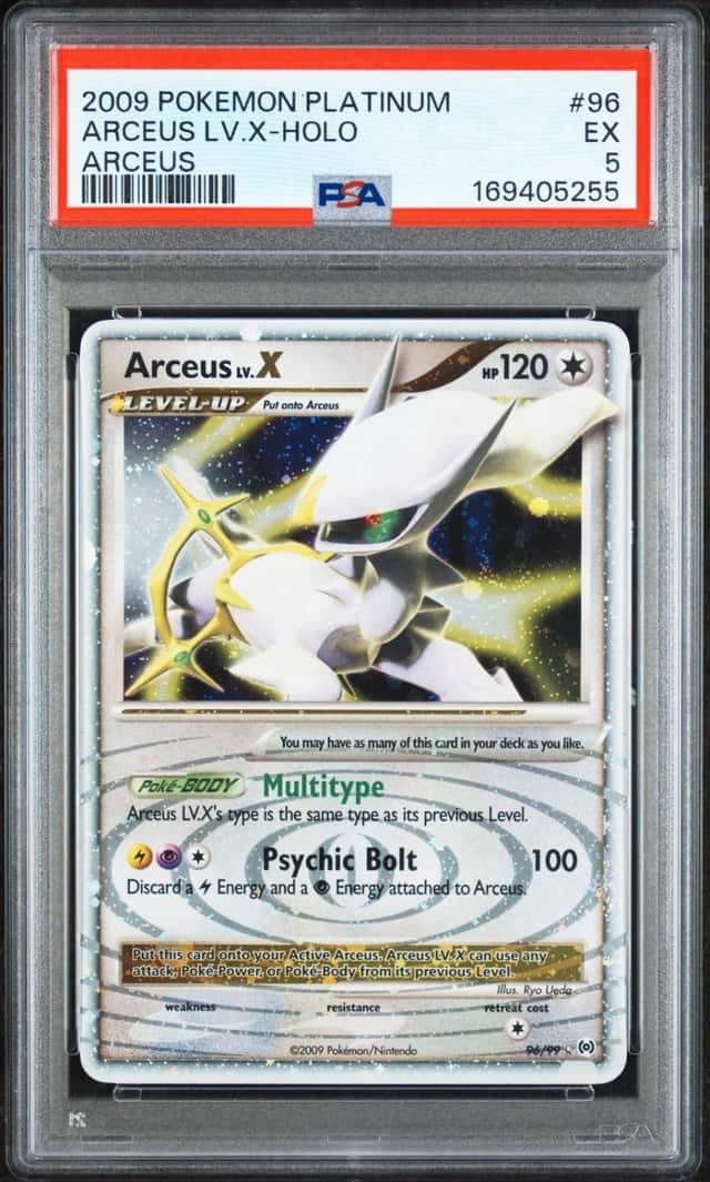 2009 POKEMON PLATINUM ARCEUS #96 ARCEUS LV.X-HOLO PSA 5