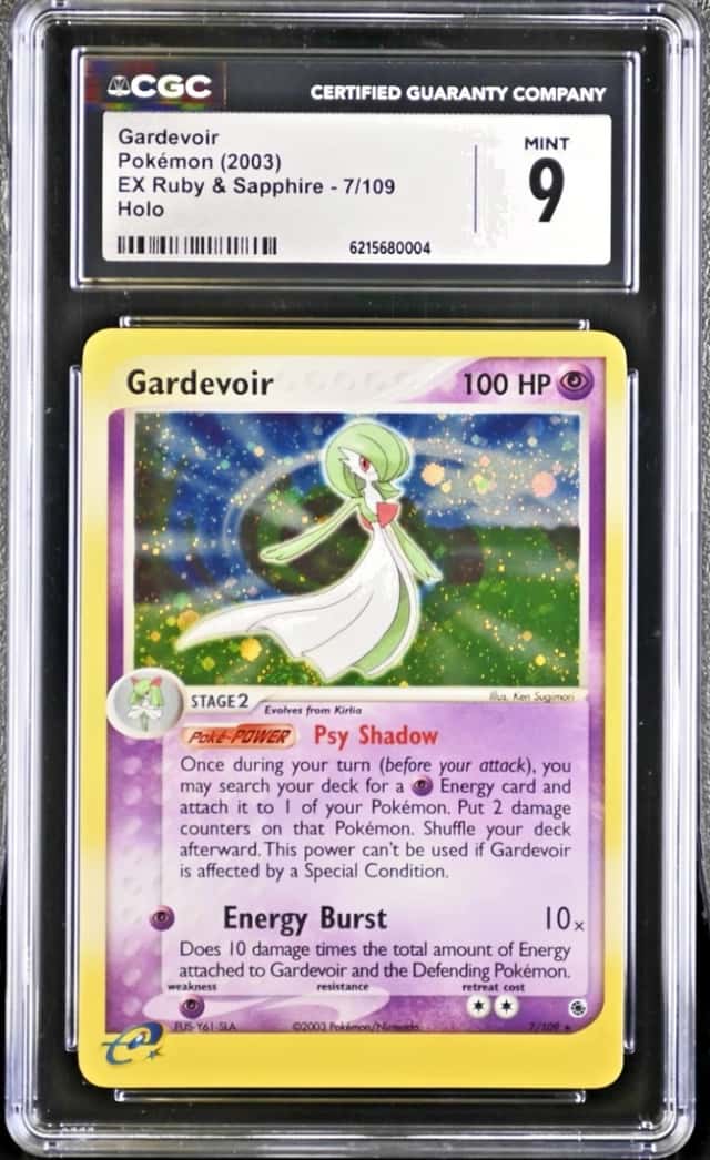 2003 Pokémon Gardevoir Holo EX Ruby & Sapphire 7/109 CGC 9