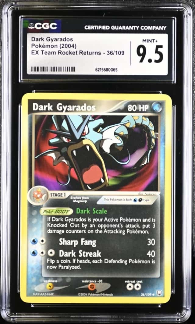 2004 Pokémon Dark Gyarados EX Team Rocket Returns #36/109 CGC 9.5