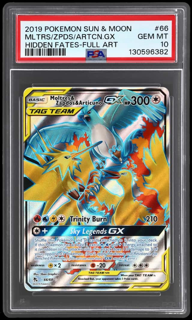 2019 Pokemon Sun and Moon Hidden Fates Articuno/Moltres/Zapdos Gx #66
