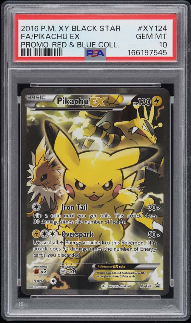 2016 Pokemon XY Black Star Promo Red and Blue Collection Pikachu Ex #XY124
