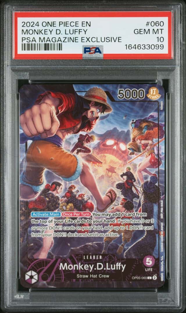 2024 One Piece PSA Magazine Exclusive Monkey D. Luffy Promo #OP05-060 10 (99)