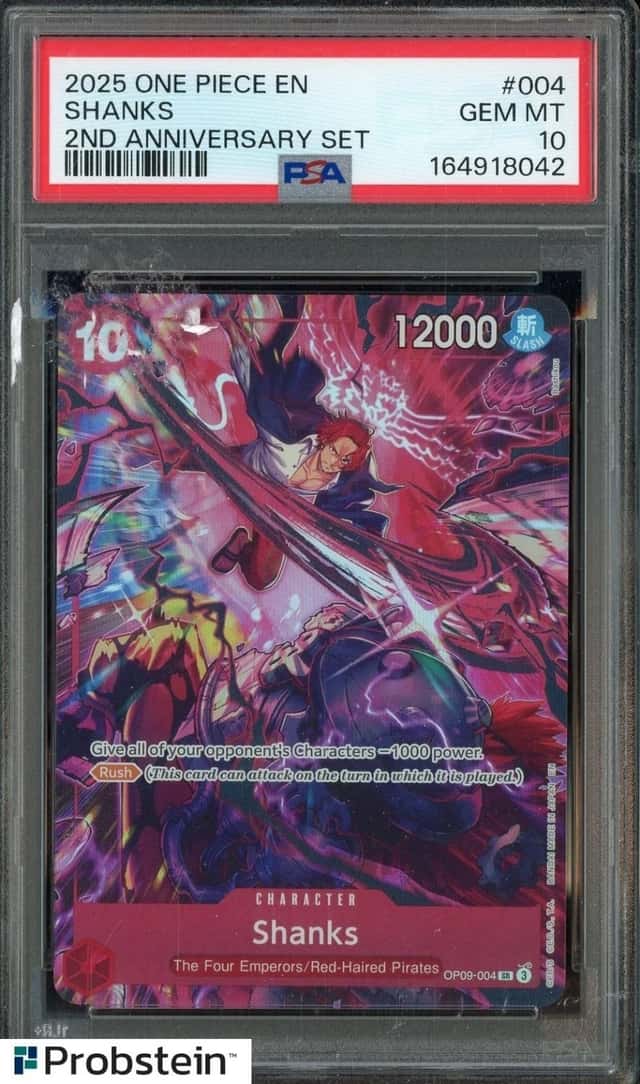 2025 One Piece En 2nd Anniversary Set #004 Shanks PSA 10 GEM MINT