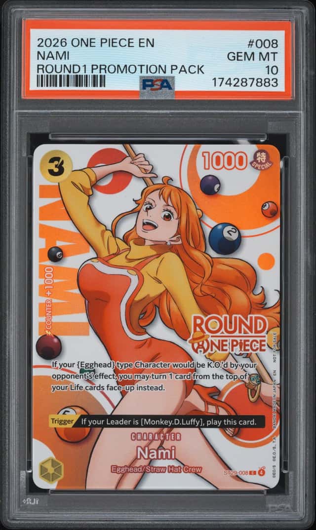 2026 ONE PIECE ROUND1 PROMOTION PACK #008 NAMI PSA 10