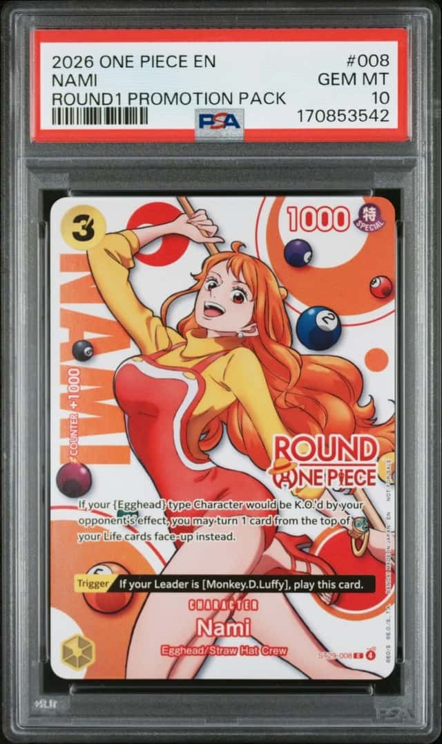 2026 ONE PIECE ROUND1 PROMOTION PACK #008 NAMI PSA 10
