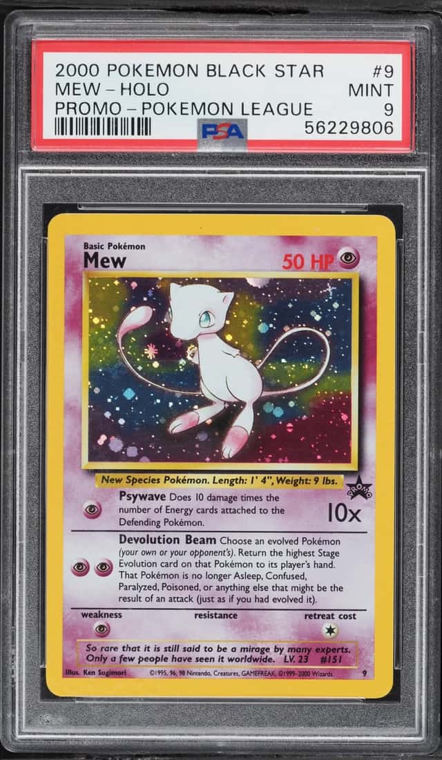 2000 Pokemon League Black Star Promo Holo Mew #9 PSA 9 MINT
