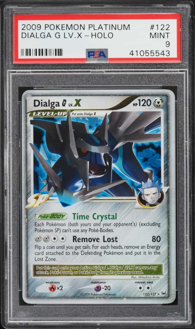 2009 Pokemon Platinum Holo Dialga G LV.X #122 PSA 9 MINT