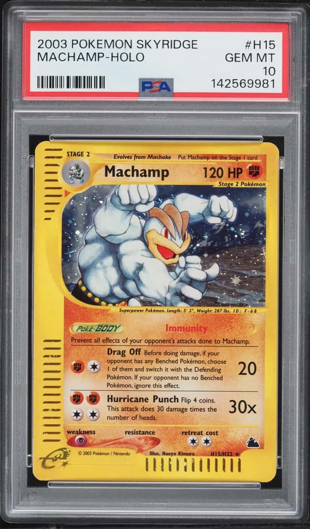 2003 Pokemon Skyridge Holo Machamp #H15 PSA 10 GEM MINT