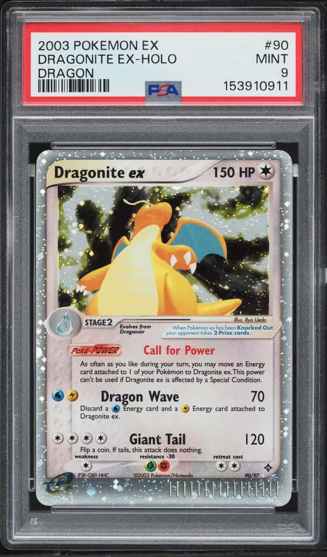 2003 Pokemon EX Dragon Holo Dragonite Ex #90 PSA 9 MINT