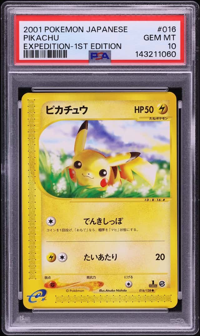 2001 Pokemon Japanese Expedition 1st Edition Pikachu #16 PSA 10 GEM MINT
