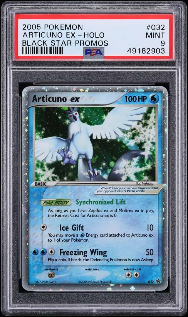 2005 Pokemon Black Star Promo Holo Articuno EX #32 PSA 9 MINT