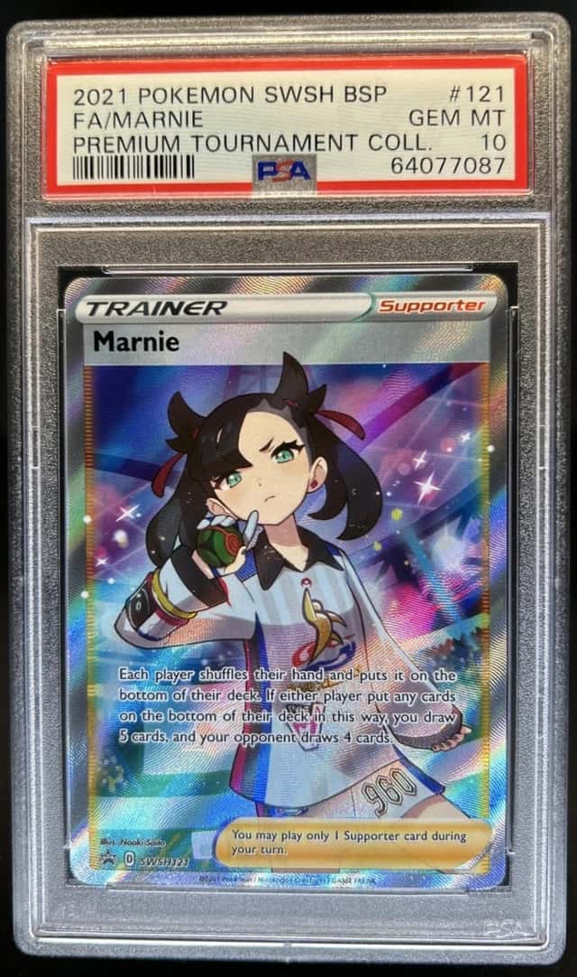 2021 Pokemon SWSH Black Star Promos Marnie #SWSH121 PSA 10 GEM MINT