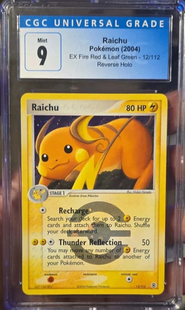 CGC 9 Raichu EX FireRed & LeafGreen 12/112 Reverse Holo 2004 English