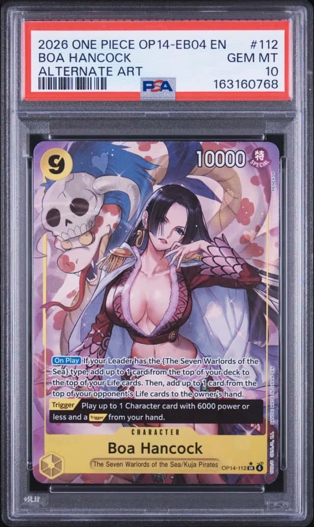 One Piece Boa Hancock Op14-Eb04-The Azure Sea's Seven 112 Alternate Art PSA 10