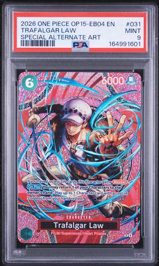 2026 ONE PIECE ADVENTURE ON KAMI'S ISLAND SPECIAL AA #031 TRAFALGAR LAW PSA 9