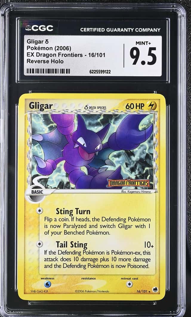 Pokémon Gligar 2006 EX Dragon Frontiers #16/101 Reverse Holo CGC 9.5