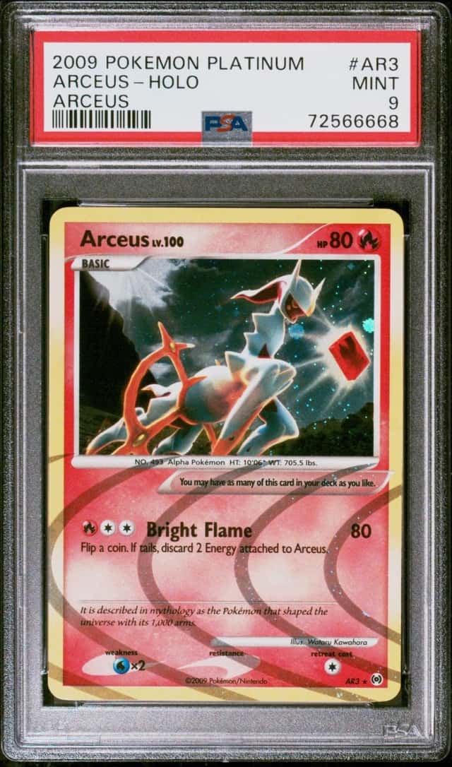 Pokemon Arceus Holo Platinum Arceus AR3 PSA 9 Mint