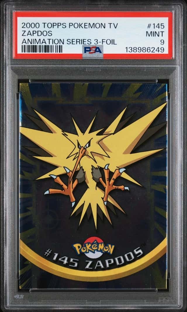 Pokemon Zapdos Topps Tv Animation Series 3 145 Foil PSA 9 Mint