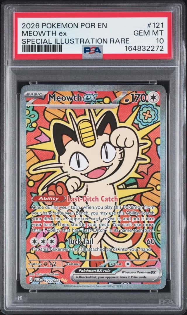 Pokemon Meowth EX Perfect Order 121 Special Illustration Rare PSA 10 Gem Mint