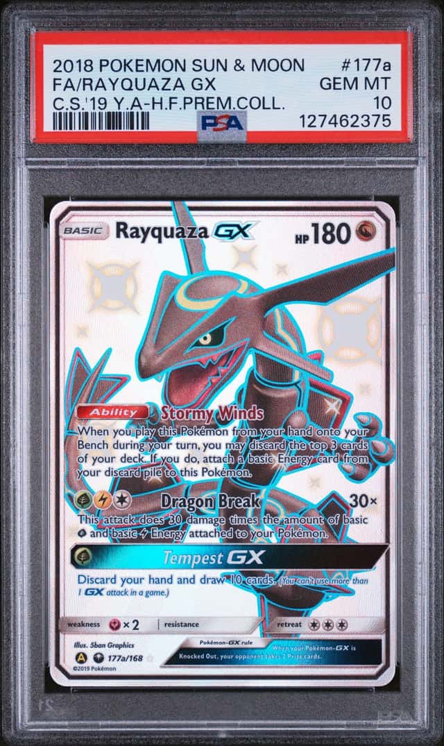 Pokemon Rayquaza Gx 177A 2019 Hidden Fates Premium Coll. PSA 10 Gem Mint