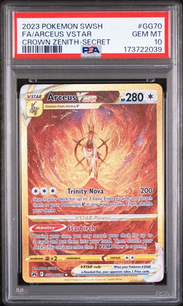 2023 POKEMON SWORD & SHIELD CROWN ZENITH SECRET FULL ART/ARCEUS VSTAR PSA 10
