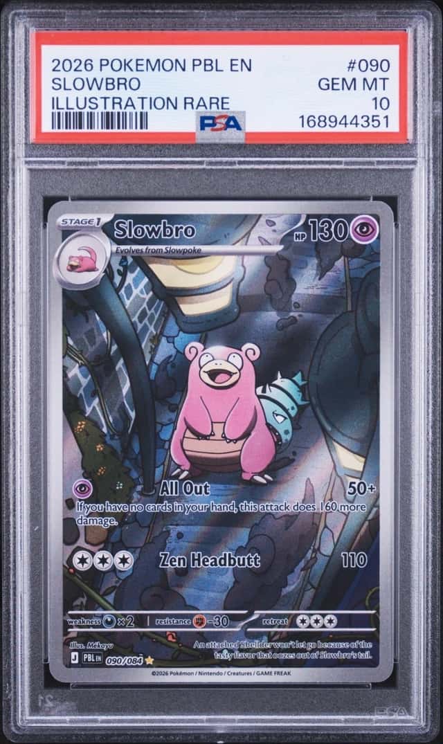 2026 POKEMON PBL EN-PITCH BLACK ILLUSTRATION RARE #090 SLOWBRO PSA 10