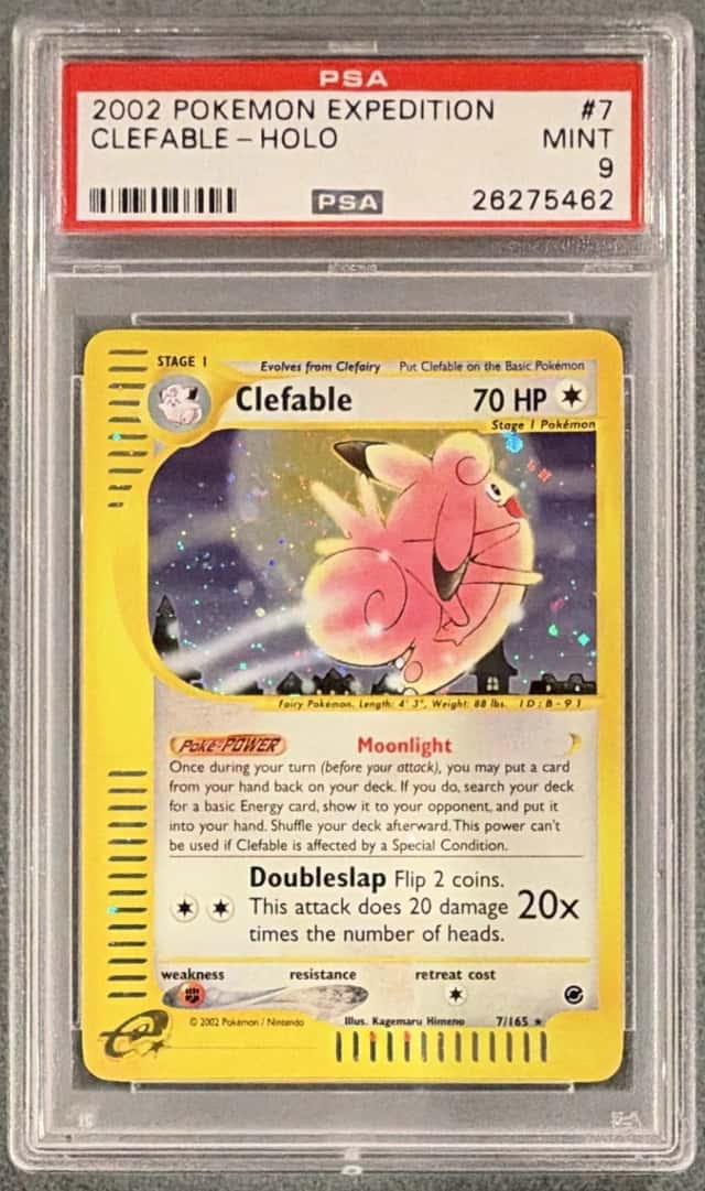 The Pokémon Company Clefable 007/165 Expedition Base Set Holo Rare 2002 PSA 9