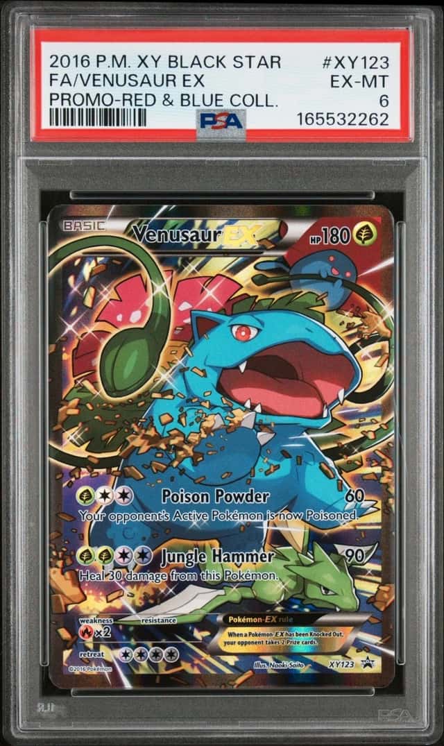 2016 POKEMON XY RED & BLUE COLLECTION #XY123 FULL ART/VENUSAUR EX PSA 6