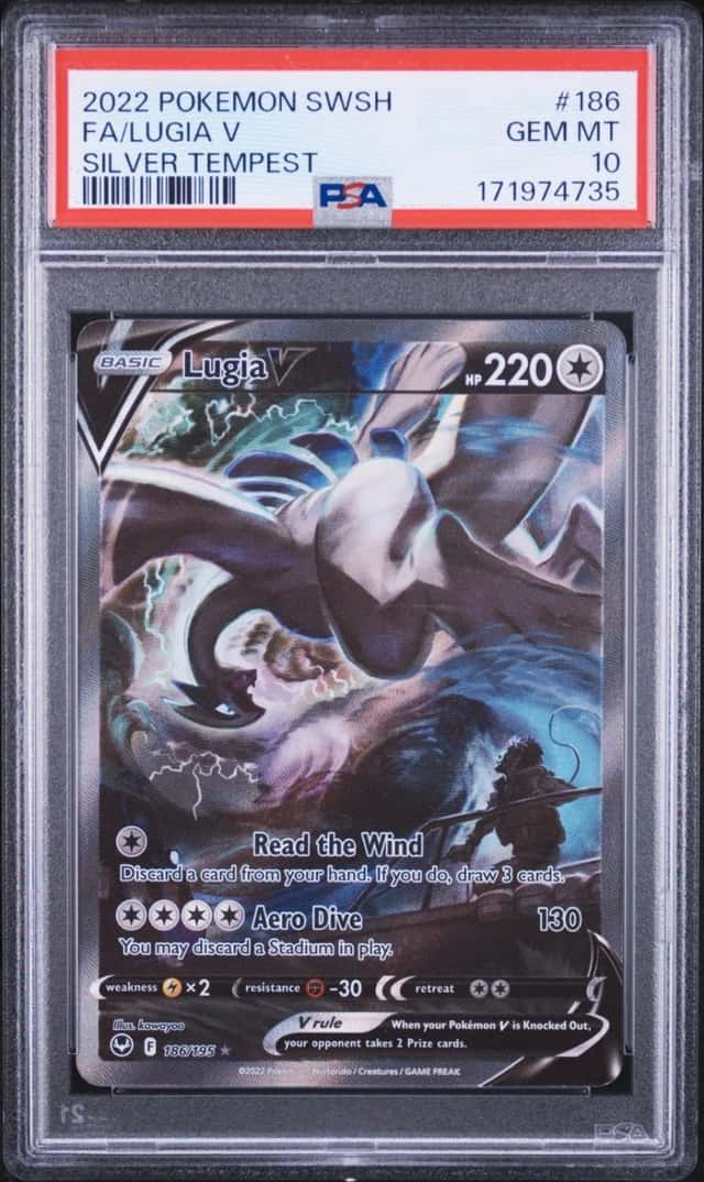 Pokemon 2022 Lugia V 186/195 Alt Art Silver Tempest GEM MINT PSA 10