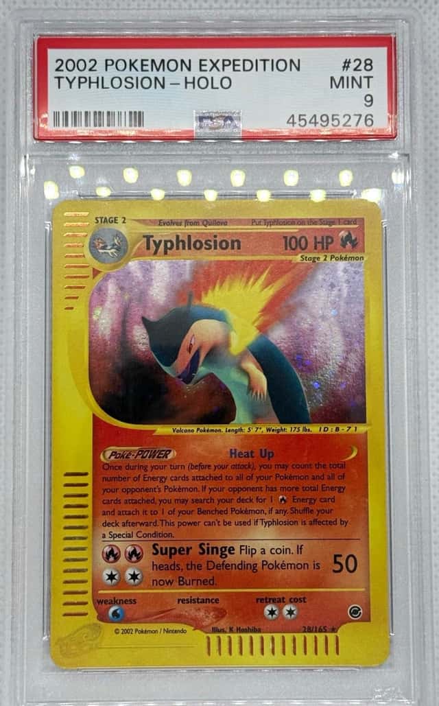 2002 Typhlosion Holo 28/165 Expedition PSA 9! 