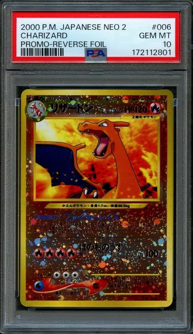 Pokemon Japanese Promo Reverse Foil Charizard #006 | PSA 10 Gem Mint | Neo 2