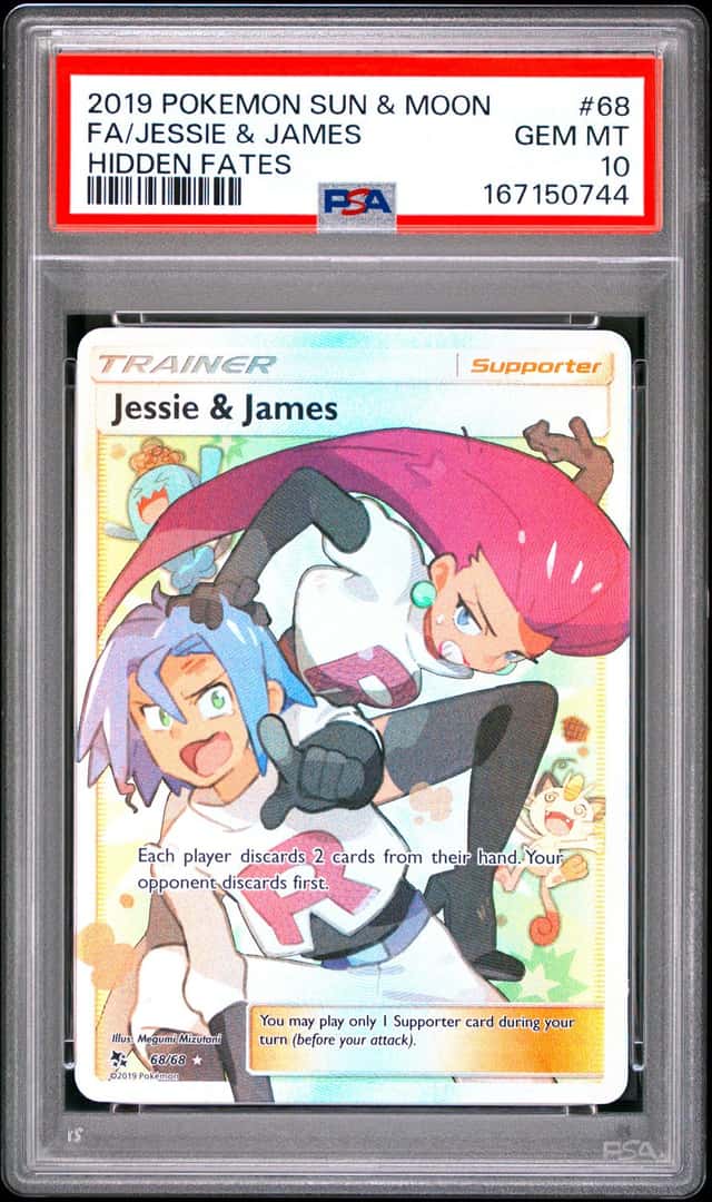 Pokemon 2019 Jessie & James 68/68 Full Art UR Hidden Fates GEM MINT PSA 10