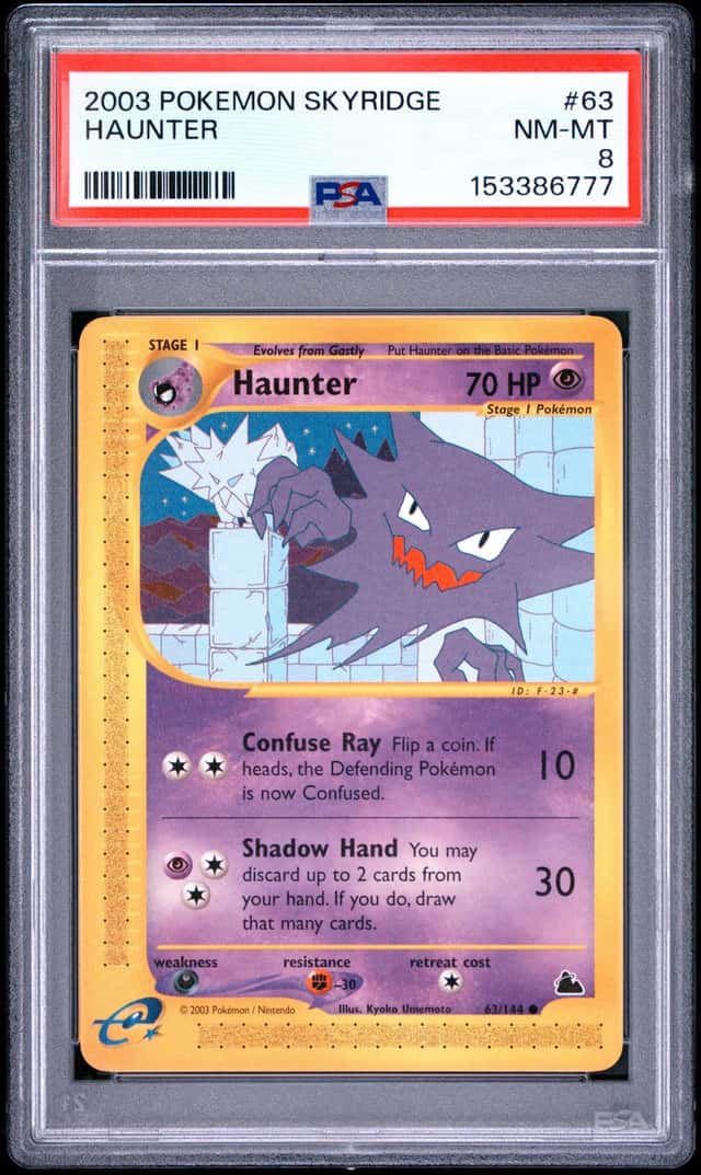 Pokemon Haunter Skyridge 63/144 PSA 8