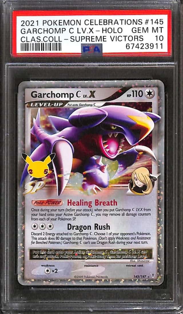 2021 Pokemon Celebrations Classic Collection Garchomp C LV. X Holo PSA 10 #145