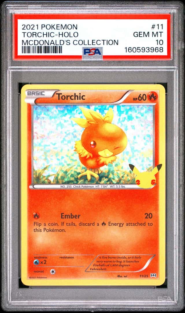 2021 Pokemon Mcdonald's Collection Torchic Holo Mcdonald's Collection PSA 10 #11