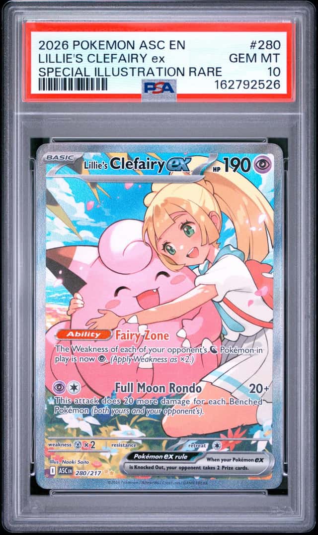 2026 Pokemon Lillie's Clefairy ex Special Illustration Rare #280/217 PSA 10