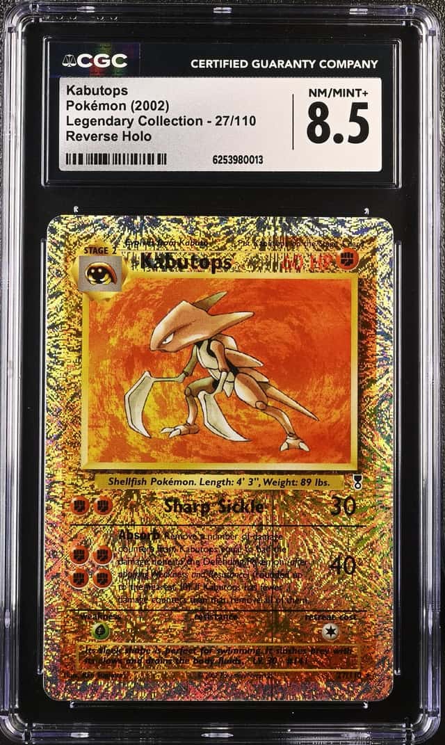 2002 Pokemon Legendary Collection Kabutops Reverse Holo #27/110 CGC 8.5